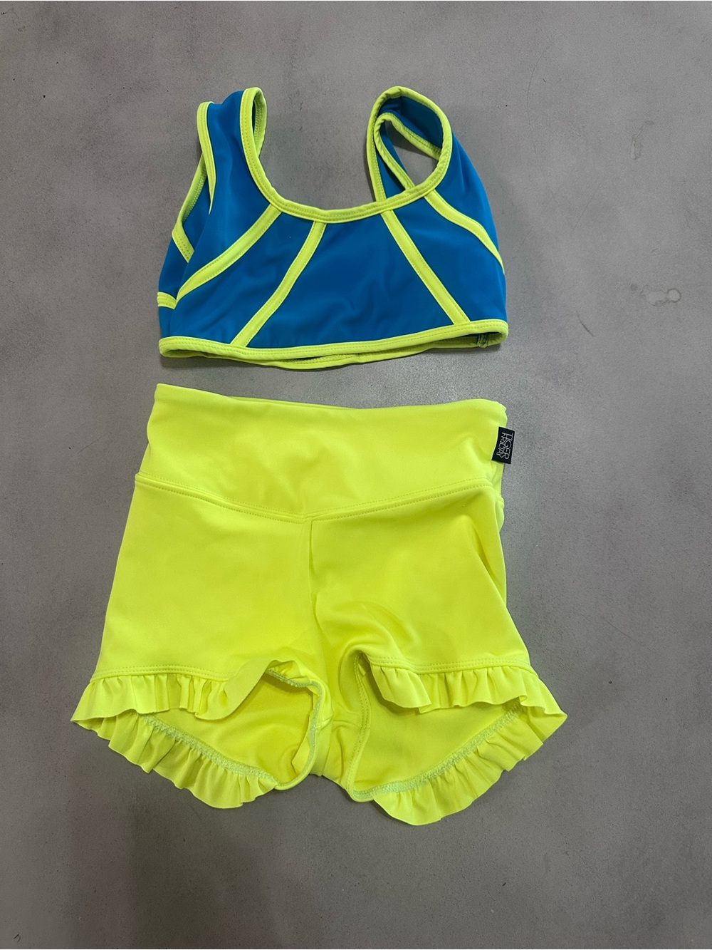 Tiger Friday Kids Neon Yellow & Blue Swim Set - Unbranded